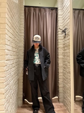 「HYSTERIC GLAMOUR（ヒステリックグラマー）のアイテム（その他アウター）」を使った、hzktoさん（レディース・161cm）の冬コーディネート