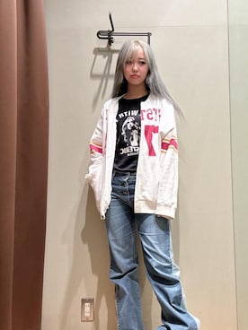 「HYSTERIC GLAMOUR（ヒステリックグラマー）のアイテム（その他アウター）」を使った、hzktoさん（レディース・161cm）の冬コーディネート