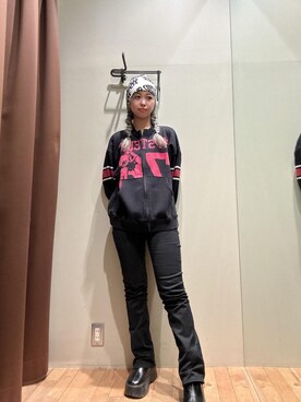 「HYSTERIC GLAMOUR（ヒステリックグラマー）のアイテム（その他アウター）」を使った、hzktoさん（レディース・161cm）の冬コーディネート