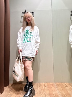ヒステリックグラマー HG WOMAN BEAR オーバーサイズTシャツ 白 ☆新品☆ヒステリックグラマー HG WOMAN BEAR オーバーサイズT
