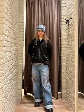 「HYSTERIC GLAMOUR（ヒステリックグラマー）のアイテム（その他アウター）」を使った、hzktoさん（レディース・161cm）の春コーディネート