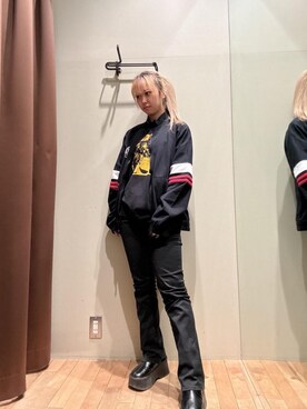 「HYSTERIC GLAMOUR（ヒステリックグラマー）のアイテム（その他アウター）」を使った、hzktoさん（レディース・161cm）の春コーディネート