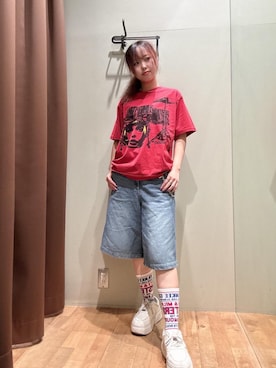 「アイテム（ウォレットチェーン）」を使った、hzktoさん（レディース・161cm）の夏コーディネート
