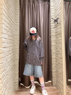 「アイテム（キャップ）」を使った、hzktoさん（レディース・161cm）の秋コーディネート