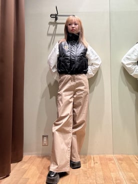 「HYSTERIC GLAMOUR（ヒステリックグラマー）のアイテム（ベスト）」を使った、hzktoさん（レディース・161cm）の秋コーディネート