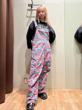 「アイテム（つなぎ/オールインワン）」を使った、hzktoさん（レディース・161cm）の秋コーディネート