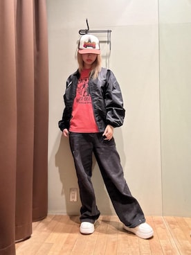 「アイテム（ミリタリージャケット）」を使った、hzktoさん（レディース・161cm）の秋コーディネート