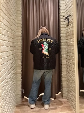 「HYSTERIC GLAMOUR（ヒステリックグラマー）のアイテム（ブルゾン）」を使った、hzktoさん（レディース・161cm）の秋コーディネート