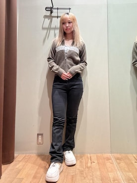 「HYSTERIC GLAMOUR（ヒステリックグラマー）のROAD SIGNジャカード ジャンパー（その他アウター）」を使った、hzktoさん（レディース・161cm）の秋コーディネート