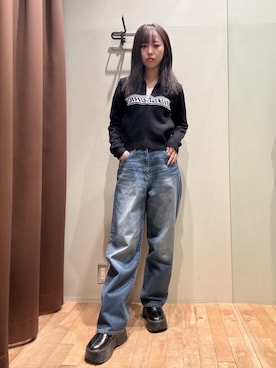 「HYSTERIC GLAMOUR（ヒステリックグラマー）のアイテム（デニムパンツ）」を使った、hzktoさん（レディース・161cm）の秋コーディネート