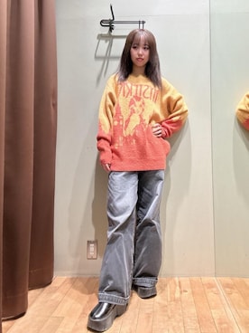 「HYSTERIC GLAMOUR（ヒステリックグラマー）のアイテム（デニムパンツ）」を使った、hzktoさん（レディース・161cm）の秋コーディネート