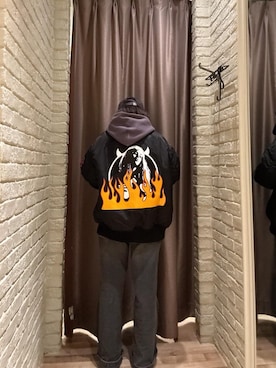 「HYSTERIC GLAMOUR（ヒステリックグラマー）のアイテム（デニムパンツ）」を使った、hzktoさん（レディース・161cm）の秋コーディネート