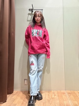 「HYSTERIC GLAMOUR（ヒステリックグラマー）のアイテム」を使った、hzktoさん（レディース・161cm）の秋コーディネート