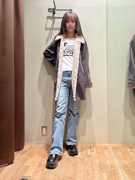 「アイテム（ステンカラーコート）」を使った、hzktoさん（レディース・161cm）の秋コーディネート