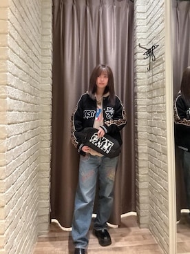 「アイテム（ポーチ）」を使った、hzktoさん（レディース・161cm）の秋コーディネート