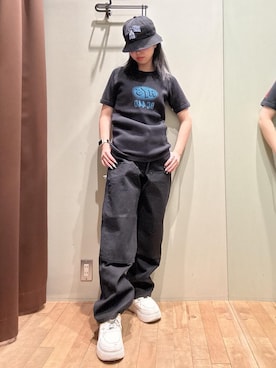 「HYSTERIC GLAMOUR（ヒステリックグラマー）のBC440 Tシャツ（Tシャツ/カットソー、ブラック系）」を使った、hzktoさん（レディース）の春コーディネート