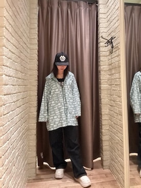「HYSTERIC GLAMOUR（ヒステリックグラマー）の1タックワイドデニムパンツ（デニムパンツ、ブルー系）」を使った、hzktoさん（レディース）の夏コーディネート
