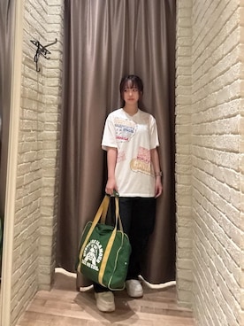 「HYSTERIC GLAMOUR（ヒステリックグラマー）の1タックワイドデニムパンツ（デニムパンツ、ブルー系）」を使った、hzktoさん（レディース）の夏コーディネート