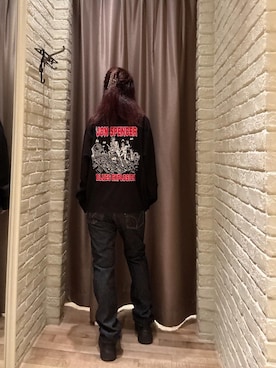 「HYSTERIC GLAMOUR（ヒステリックグラマー）のスリムストレートデニムパンツ（デニムパンツ、ブルー系）」を使った、hzktoさん（レディース）の夏コーディネート