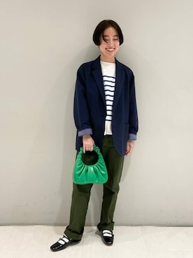 「エナメルシューズ」｜yoshiさん（レディース・160cm）の冬コーディネート