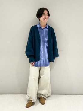 「ビットローファー」｜「アイテム（その他シューズ）」を使った、yoshiさん（レディース・160cm）の冬コーディネート