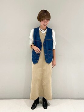 「LE TALON（ルタロン）のアイテム（ブーツ）」を使った、yoshiさん（レディース・160cm）の秋コーディネート