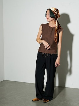 「アイテム（その他シューズ、オレンジ系）」を使った、yoshiさん（レディース・160cm）の夏コーディネート