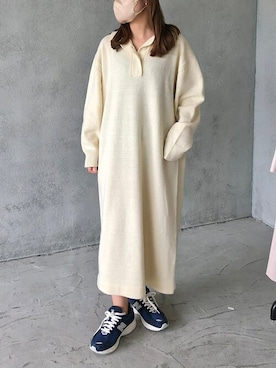 「Auntie Rosa Holiday（アンティローザホリデー）のアイテム（ワンピース）」を使った、AMIさん（レディース・156cm）の秋コーディネート