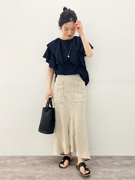 「H.V.F.N（ハブファン）のアイテム」を使った、みこさん（レディース・156cm）の春コーディネート