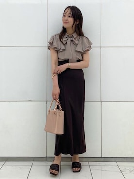 「MERCURYDUO（マーキュリーデュオ）のアイテム（バングル/リストバンド）」を使った、MERCURYDUOさん（レディース・162cm）の夏コーディネート