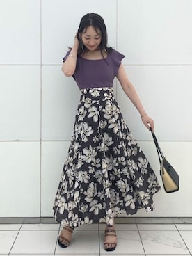 「MERCURYDUO（マーキュリーデュオ）のアイテム（バングル/リストバンド）」を使った、MERCURYDUOさん（レディース・162cm）の夏コーディネート