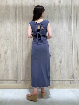 「MERCURYDUO（マーキュリーデュオ）のアイテム（チューブトップ）」を使った、MERCURYDUOさん（レディース・162cm）の夏コーディネート