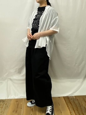 「アイテム（チノパンツ）」を使った、haupiatabeiさん（レディース・165cm）の夏コーディネート