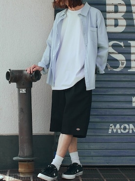 「アイテム（ソックス/靴下）」を使った、mikiさん（メンズ・178cm）の夏コーディネート