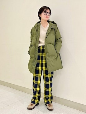 「SHIPS for women」｜「アイテム（ダウンジャケット/コート）」を使った、川端さん（レディース・153cm）の冬コーディネート