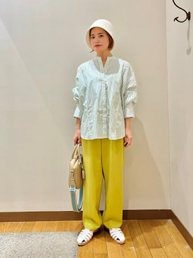 「サーモハット」｜川端さん（レディース・153cm）の春コーディネート