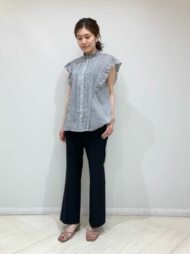 「アイテム（サンダル、グリーン系）」を使った、naさん（レディース・166cm）の夏コーディネート