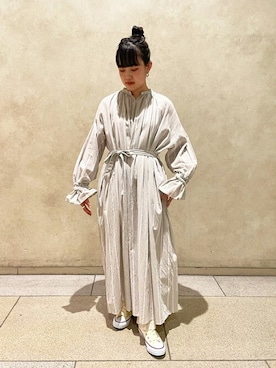 「unfil」｜「アイテム（ワンピース/ドレス）」を使った、Bshopスタッフさん（レディース・155cm）の春コーディネート