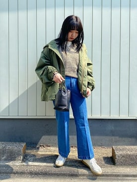 「THE SHINZONE（ザ　シンゾーン）のアイテム（その他アウター）」を使った、Bshopスタッフさん（レディース・157cm）の春コーディネート