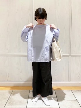 「CROWN JAZZ（クラウンジャズ）のアイテム」を使った、Bshopスタッフさん（レディース・156cm）の春コーディネート