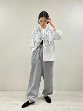「cellar door」｜「アイテム（その他シューズ）」を使った、Bshopスタッフさん（レディース・167cm）の春コーディネート