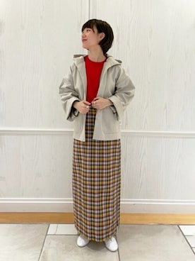 「CROWN JAZZ（クラウンジャズ）のアイテム」を使った、Bshopスタッフさん（レディース・156cm）の春コーディネート