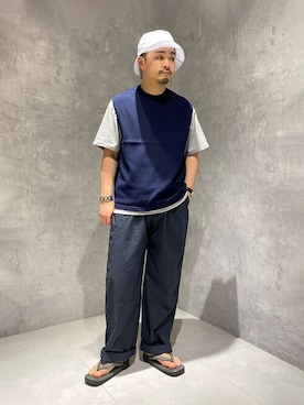 「takes.（テイクス）のアイテム」を使った、Bshopスタッフさん（メンズ・164cm）の春コーディネート