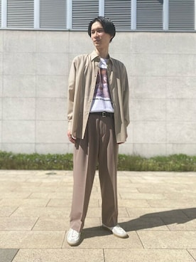 「cellar door」｜Bshopスタッフさん（メンズ・180cm）の夏コーディネート