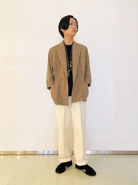 「orslow」｜「アイテム（財布/小物）」を使った、Bshopスタッフさん（メンズ・170cm）の夏コーディネート