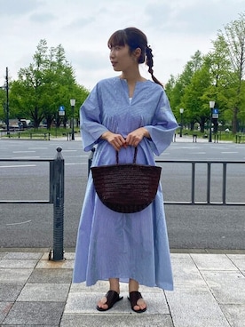 「TICCA（ティッカ）のアイテム（ワンピース/ドレス）」を使った、Bshopスタッフさん（レディース・155cm）の夏コーディネート