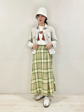 「SCYE BASICS（サイベーシックス）のアイテム」を使った、Bshopスタッフさん（レディース・164cm）の夏コーディネート