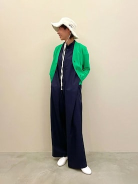 「CROWN JAZZ（クラウンジャズ）のアイテム」を使った、Bshopスタッフさん（レディース・157cm）の夏コーディネート