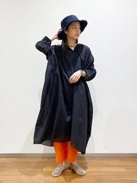 「apuntob（アプントビー）のアイテム」を使った、Bshopスタッフさん（レディース・162cm）の夏コーディネート