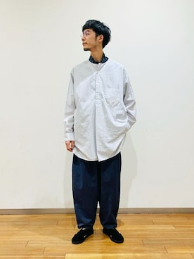 「GOLD（ゴールド）のアイテム（その他パンツ）」を使った、Bshopスタッフさん（メンズ・173cm）の夏コーディネート